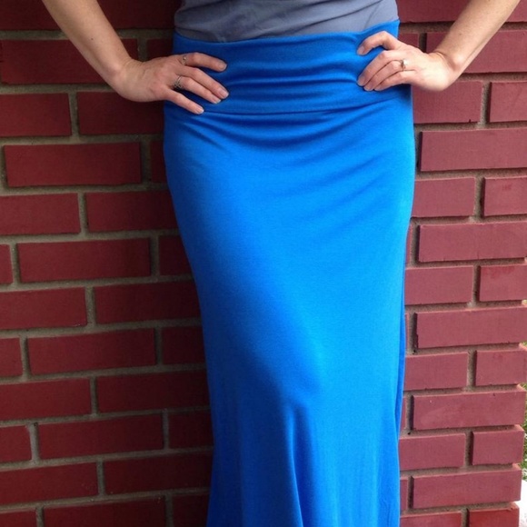 Etsy/June Designs Clothing Dresses & Skirts - Brand New Blue Bamboo Cotton Lycra Maxi Skirt Etsy/June Designs Clothing Dresses & Skirts - Brand New Blue Bamboo Cotton Lycra Maxi Skirt